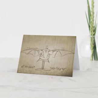 Leo in Rain - Greeting Card (blank)