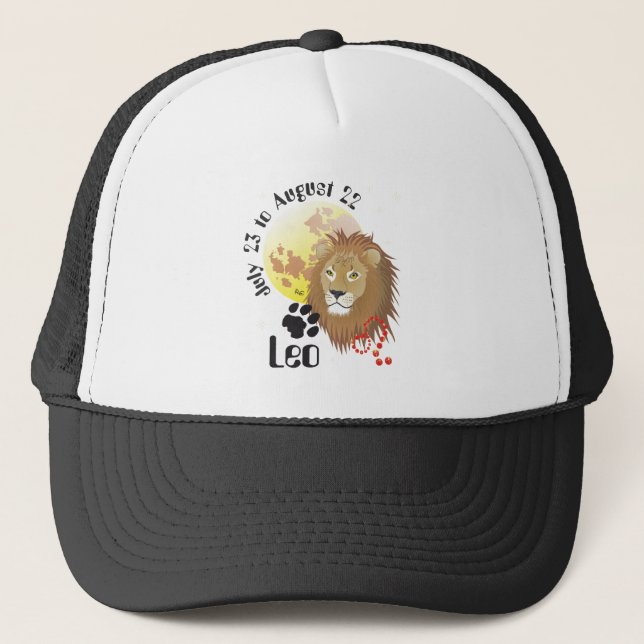Leo July 23 to August 22 Hat Truckerkappe (Front)