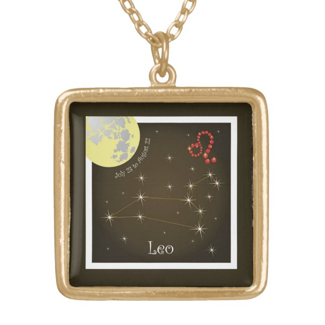 Leo July 23 to August 22 necklace (Front)