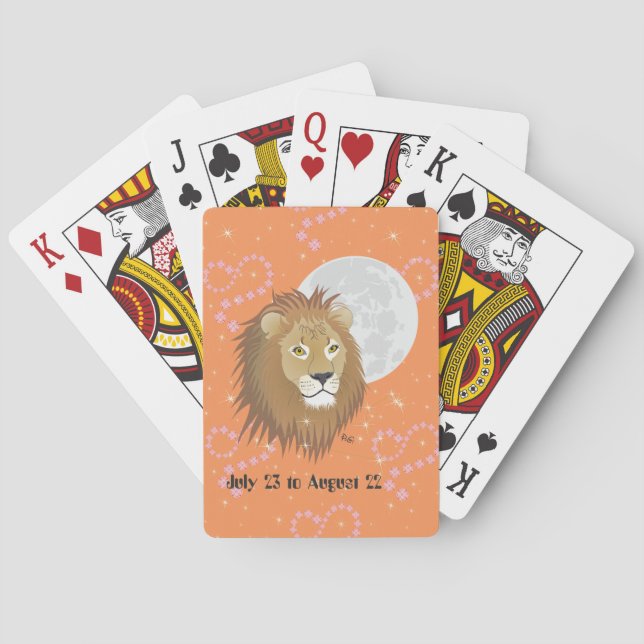 Leo July 23 to August 22 playing cards (Back)