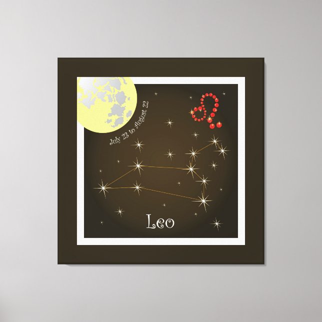 Leo July 23 to August 22 screen Canvas Print (Front)