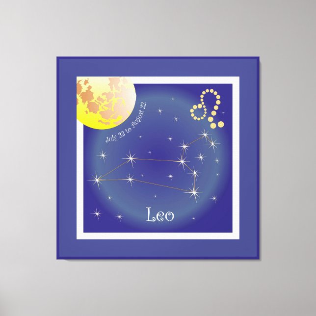 Leo July 23 to August 22 screen Canvas Print (Front)
