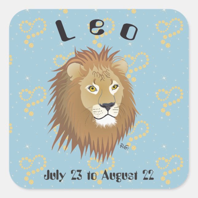 Leo July 23 to August 22 Stickers (Front)