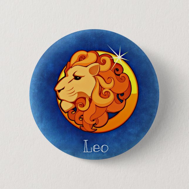 Leo, Leone Pinback Button (Front)
