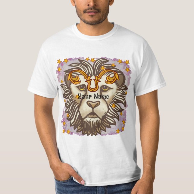 Leo Lion birthday  custom t-shirts (Front)