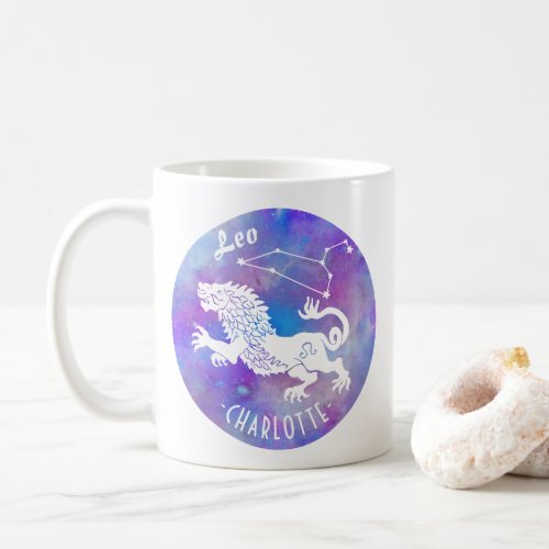 Leo Lion Constellation Stars Name Birthday Gift Coffee Mug