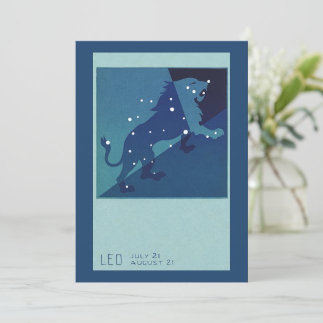 Leo Lion Constellation Vintage Zodiac Astrology (Standing Front)