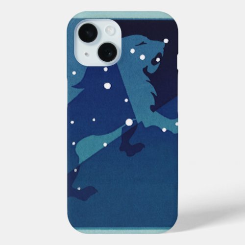 Leo Lion Constellation Vintage Zodiac Astrology iPhone 15 Case