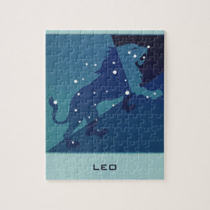 Leo Lion Constellation Vintage Zodiac Astrology Jigsaw Puzzle