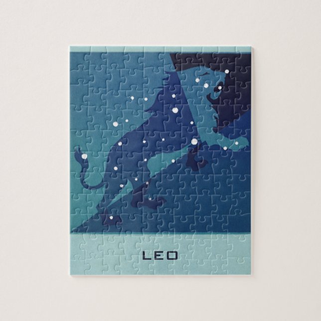 Leo Lion Constellation Vintage Zodiac Astrology Jigsaw Puzzle (Vertical)