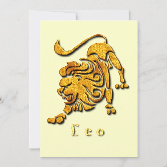 Leo Lion Invitation (Front)