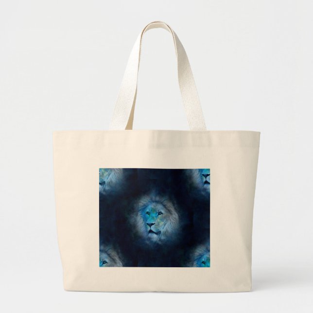 leo lion large tote bag (Front)