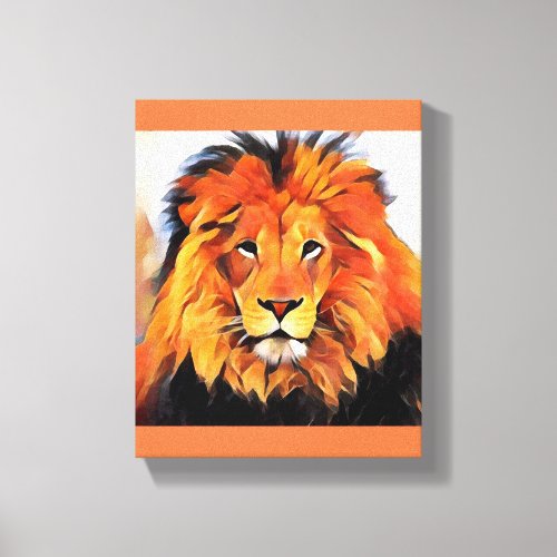 Leo lion picture canvas print