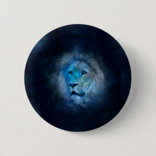 leo lion pinback button