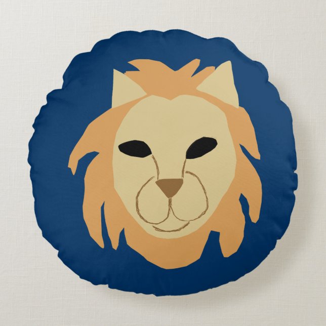 Leo Lion, Round Pillow (Front)