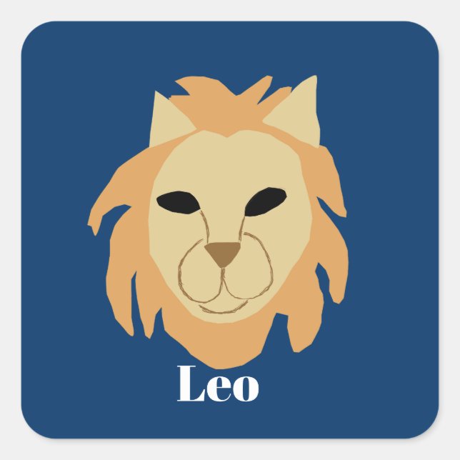 Leo Lion, Square Sticker (Front)