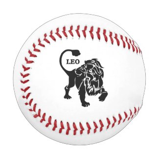 Leo Lion Zodiac Black Baseball