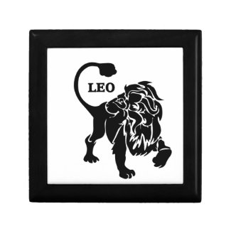 Leo Lion Zodiac Black Jewelry Box