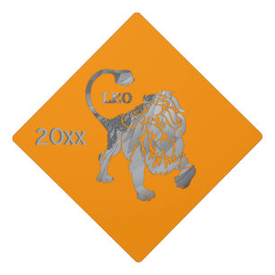 Leo Lion Zodiac Princeton Orange Graduation Cap To