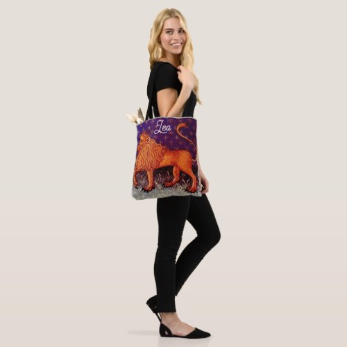 Leo Lion Zodiac Sign Horoscope Birthday Party Tote Bag