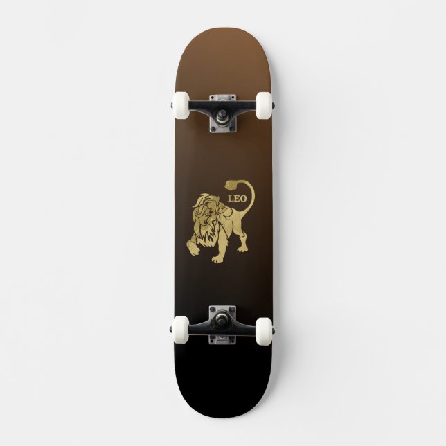 Leo Lion Zodiac Skateboard Deck (Front)