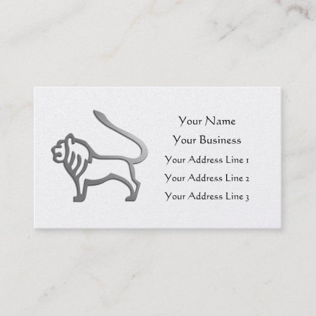 Leo Lion Zodiac Star Sign Gold Vet Bookmark Business Card