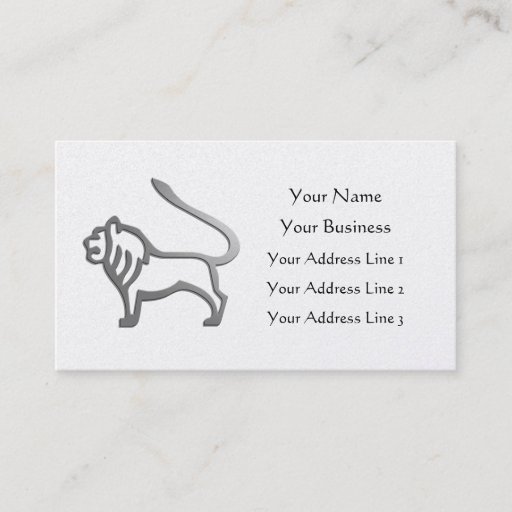 Customizable Leo Lion Zodiac Star Sign Gold Vet Bookmark Business Card Template