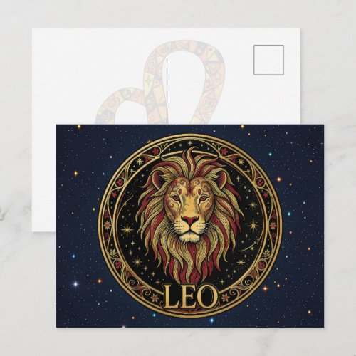 Leo Lion Zodiac Symbol Postcard