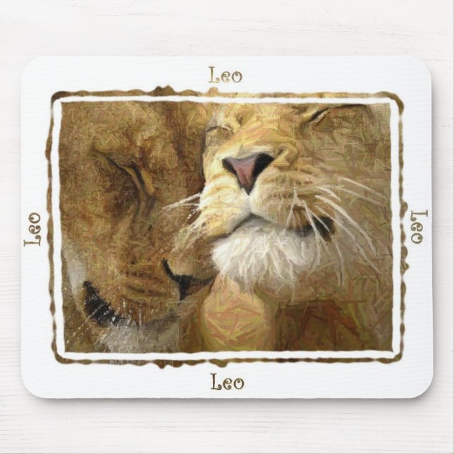 Leo - Lions in Colored Pencil Mousepad (Front)