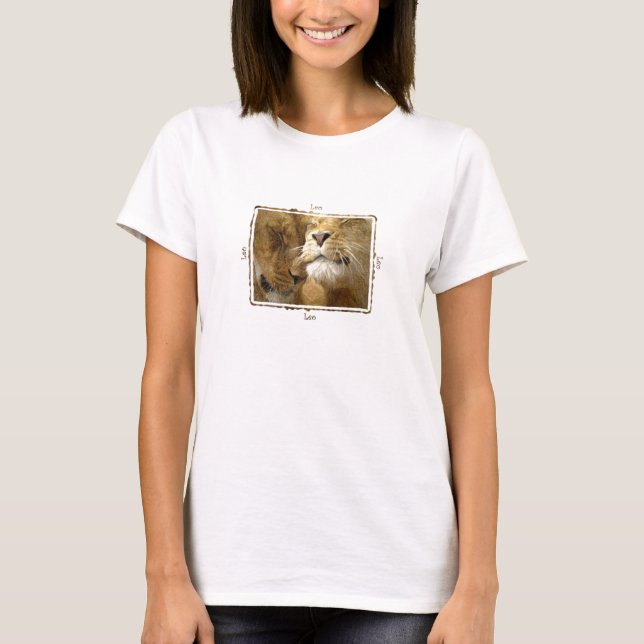 Leo - Lions in Colored Pencil T-shirt (Front)