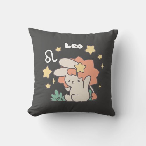 Leo Loppi Tokki Zodiac Series Art Throw Pillow