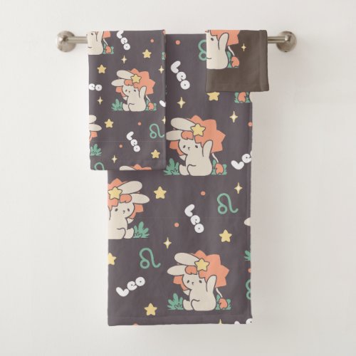 Leo Loppi Tokki Zodiac Series Pattern II Bath Towel Set