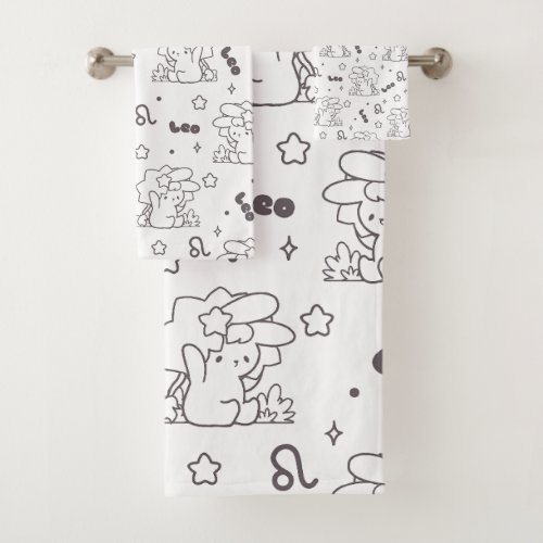 Leo Loppi Tokki Zodiac Series Pattern III Bath Towel Set