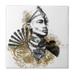 Leo Maasai Man Ceramic Tile<br><div class="desc">A true Kenyan Maasai Man</div>