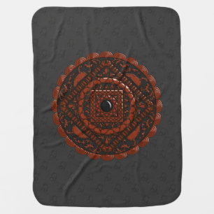 Leo Mandala Baby Blanket