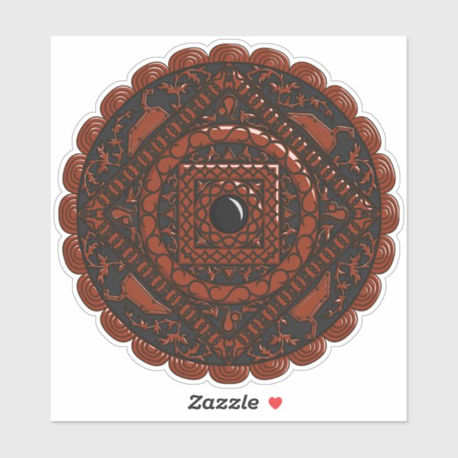 Leo Mandala Contour Sticker (Sheet)