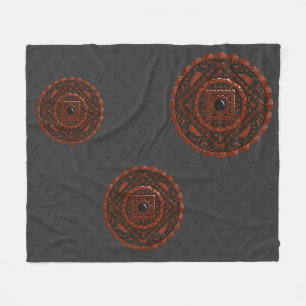 Leo Mandala Fleece Blanket
