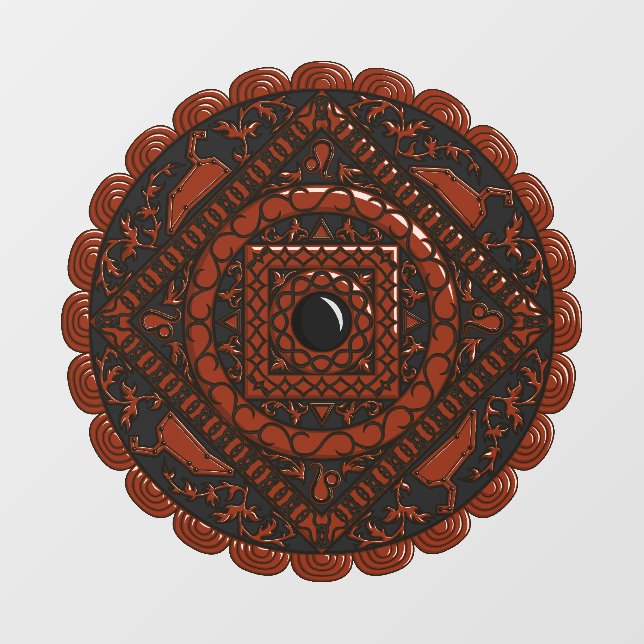 Leo Mandala Wall Decal (Front)