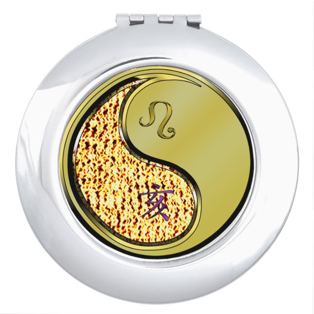 Leo & Metal Boar Compact Mirror (Front)