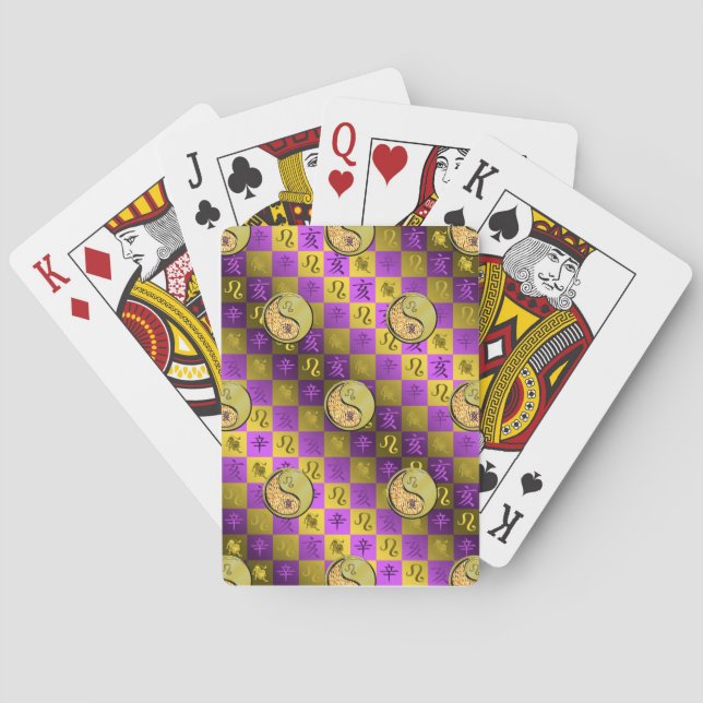 Leo & Metal Boar Poker Cards (Back)