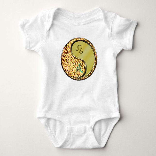 Leo & Metal Dog Baby Bodysuit (Front)