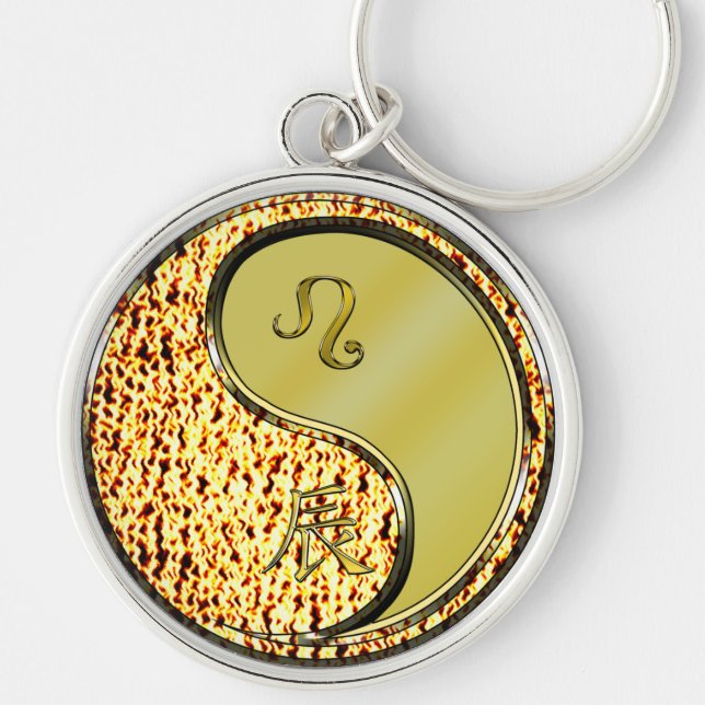Leo & Metal Dragon Keychain (Front)