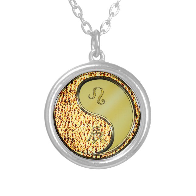 Leo & Metal Dragon Silver Plated Necklace (Front)