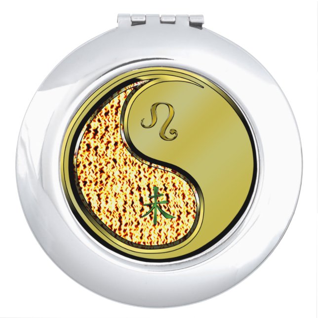Leo & Metal Goat Compact Mirror (Front)