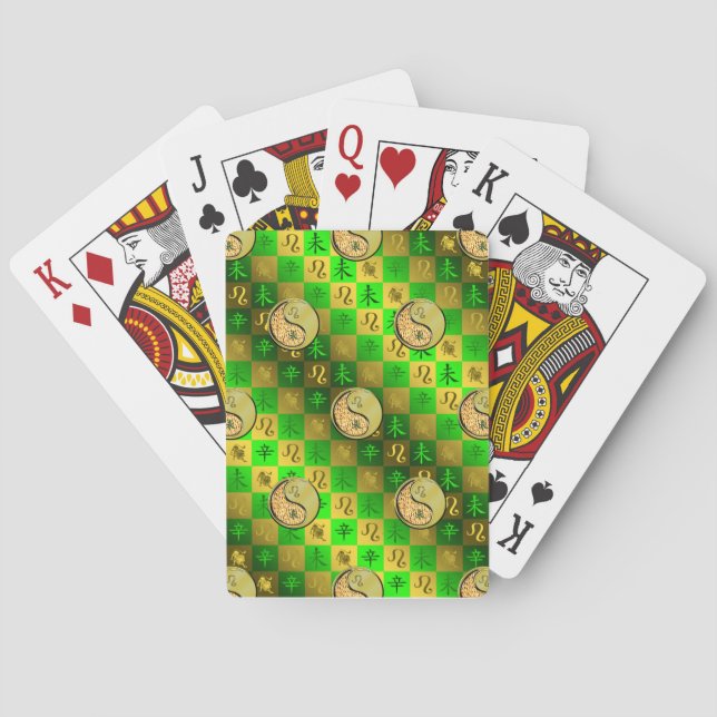 Leo & Metal Goat Poker Cards (Back)