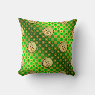 Leo & Metal Goat Throw Pillow