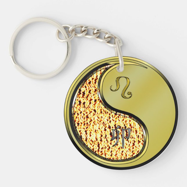 Leo & Metal Rabbit Keychain (Front)