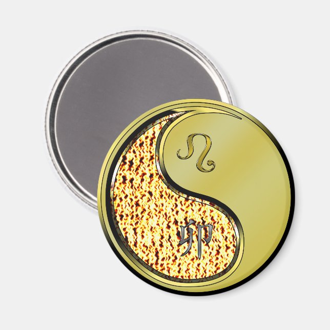 Leo & Metal Rabbit Magnet (Front/Back)