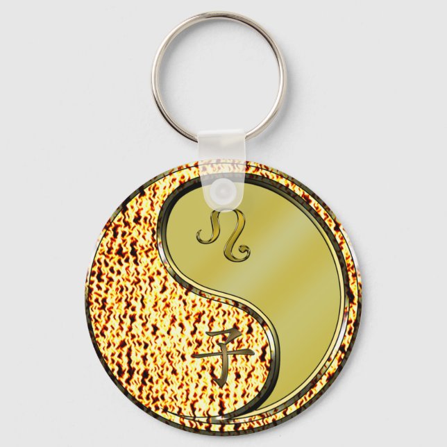 Leo & Metal Rat Keychain (Front)