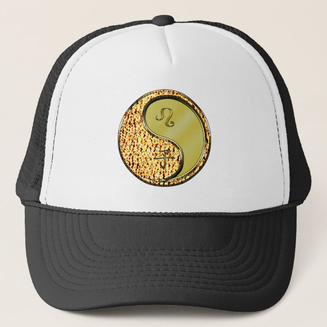 Leo & Metal Rat Trucker Hat (Front)